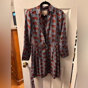 J. Crew Collection Printed Shirt Dress